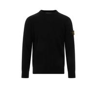 Stone Island, Homme, Pulls, Noir, Taille: 2XL Pull Ras du Cou avec Petit Revers