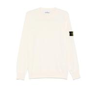 Stone Island - Ivory Crew Neck Cotton Sweater - Homme - Sweatshirts et sweats à capuche - Beige - Taille: M