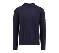 Stone Island - Logo Patch Crewneck Jumper - Homme - Pulls - Bleu - Taille: S