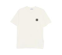 Stone Island - Logo Patch T-Shirt - Homme - Tops - Beige - Taille: S