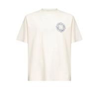 Stone Island - Logo-print Cotton T-Shirt - Homme - Tops - Blanc - Taille: S