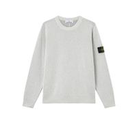 Stone Island - Pull Ras du Cou en Tricot Côtelé - Homme - Pulls - Gris - Taille: L
