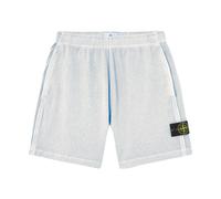 Stone Island - Malfilé Fleece 'Old' Effect Shorts - Homme - Shorts - Bleu - Taille: S