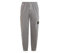 Stone Island - Pantalon cargo en sergé cassé stretch - Homme - Pantalons - Gris - Taille: W34