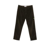 Stone Island - Pantalon Droit en Velours Côtelé - Homme - Pantalons - Brun - Taille: W31