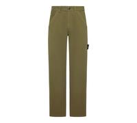 Stone Island - Pantalon en coton avec logo - Homme - Pantalons - Vert - Taille: W32