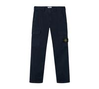 Stone Island - Pantalon en Twill Cassé Stretch en Coton - Homme - Pantalons - Bleu - Taille: W33