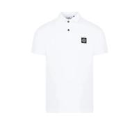 Stone Island - Polo à Patch Boutonné - Homme - Tops - Blanc - Taille: M