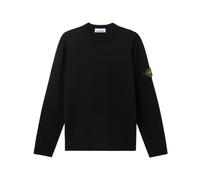 Stone Island - Pull à col rond avec détails de roulotté - Homme - Pulls - Noir - Taille: M