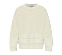Stone Island - Pull en coton et lin Raw Hand - Homme - Pulls - Beige - Taille: L