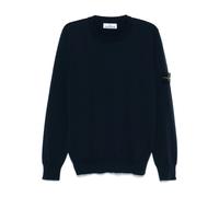 Stone Island - Pull en maille de coton bleu - Homme - Pulls - Bleu - Taille: XL
