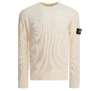 Stone Island pull homme blanc laine logo manche coupe regular - XXL