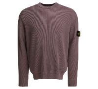 Stone Island pull homme violet col rond en maille de coton - XL