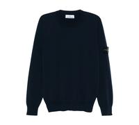Stone Island - Pull ras du cou avec logo - Homme - Pulls - Bleu - Taille: M
