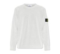 Stone Island - Pull Ras du Cou en Tricot Côtelé - Homme - Pulls - Gris - Taille: L