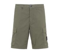 Stone Island - Short Bermuda en Coton Stretch - Homme - Shorts - Vert - Taille: W30