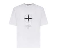 Stone Island - SS T-Shirt - Homme - Tops - Blanc - Taille: XL