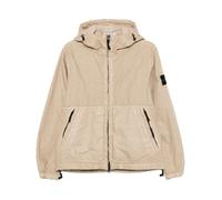 Stone Island - Veste à capuche avec fermeture éclair à col montant - Homme - Vestes - Beige - Taille: M