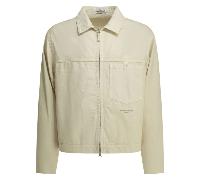 Stone Island surchemise homme blanche en coton léger à logo - M