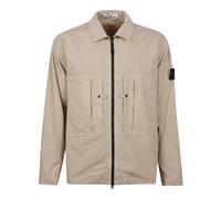 Stone Island - Surchemise Ripstop Mercerisé - Homme - Vestes - Beige - Taille: XL