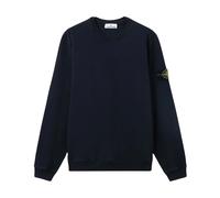 Stone Island - SweaT-shirt Molleton Malfilé Effet "Old'" - Homme - Sweatshirts et sweats à capuche - Bleu - Taille: M