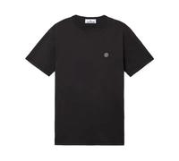 Stone Island - T-shirt en Jersey de Coton à Manches Courtes avec Logo - Homme - Tops - Noir - Taille: M