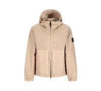 Stone Island - Veste à capuche avec fermeture éclair à col montant - Homme - Vestes - Beige - Taille: L