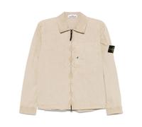 Stone Island - Veste Beige en Toile avec Logo Ss25 - Homme - Vestes - Beige - Taille: XL