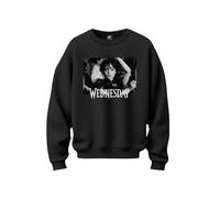 Stone Kids Dancing Queen Sweatshirt Femme Oversize Mercredi - Licence Officielle (FR/ES, Alpha/Lettres, XS, Taille Normale, Taille Normale, Noir)