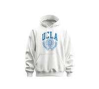 Stone Kids Sweat à Capuche Homme UCLA - Licence Officielle (FR/ES, Alpha/Lettres, L, Taille Normale, Taille Normale, Blanc)