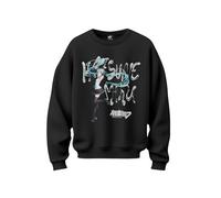 Stone Kids Sweatshirt Femme Hatsune Miku (FR/ES, Alpha/Lettres, S, Taille Normale, Taille Normale, Noir)