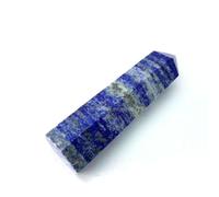 Stone Lapis Lazuli Point Hexagonal Column Crystal Quartz Tower Prisms Obelisk Wand Gift Home Decor 1Pc Ornaments (Size : 7-9cm)