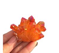 Stone Orange red Quartz Crystal Bismuth Silicon Cluster Garden Aquarium Decoration Gemstone Stone