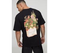 Stone Oversized Boxy Washed Man Snake Raw Hem Printed T-Shirt homme - pebble - XL, pebble