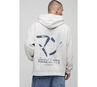 Stone Oversized Limited Edition Dragon Printed Hoodie homme - pebble - XS, pebble
