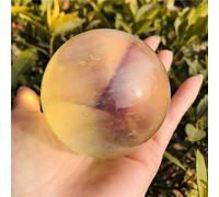 Stone Quartz Crystal Mixed Color Fused Ball Living Room Decoration Gift(Light Yellow,4-5cm) Gemstone Stone