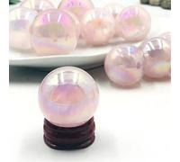 Stone Rainbow Angel Halo Rose Quartz Ball Crystal Home Decor(1pc 30-35mm Approx) Gemstone Stone