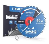 STONE REEF Lame de scie circulaire 165 x 20 cm - Lame de scie circulaire résistante aux ongles, idéale pour le bois, le métal et l'aluminium