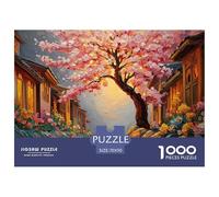 Stone Road Ancient Chinese Building 1000 Pcs Carton Premium Coffret De Puzzles Cherry Blossom Alley Stimulant Et Éducatif Défi Unique Puzzles As Birthday Gifts 70x50cm/1000pcs
