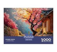 Stone Road Ancient Chinese Building 1000 Pièces Carton Extra-épais Coffret De Puzzles Cherry Blossom Alley Stimulant Et Éducatif Jeu Créatif Puzzles As Birthday Gifts 70x50cm/1000pcs