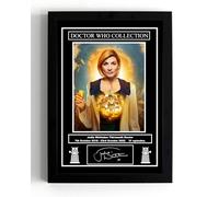 STONE ROSES Photo encadrée A5 Jodie Whittaker, treizième Doctor Who, reproduction signée, série télévisée emblématique, collection Doctor Who (encadrée 21 x 16 x 1,5 cm)