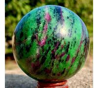 Stone Ruby Zoisite Ball Epidote Quartz Crystal Spheres Red Green Treasure Minerals Stones Room Decorate(900-1000g) Gemstone Stone