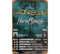 Stone Sour - House of Gold, Tour 2012 - Konzertplakat Plaque en métal - 20,3 x 30,5 cm - Décoration murale vintage rétro