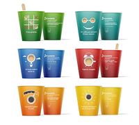 Stone&Stone Gobelets à café 75 ml en papier écologiques biodégradables compostables jetables bio recyclables Kit verre et palette à emporter (120)