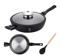 Stone&Stone Poêle à Induction Antiadhésive Sans PFAS - PFOA - PTFE - Poêle profonde - 28x7.5cm
