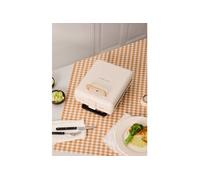 STONE STUDIO - Appareil à croque-monsieur, grill et gaufrier à plaques interchangeables - Blanc cassé