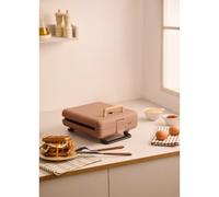 STONE STUDIO - Appareil À Croque-monsieur, Grill Et Gaufrier À Plaques Interchangeables Moka