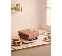 STONE STUDIO - Appareil à croque-monsieur, grill et gaufrier à plaques interchangeables - Moka