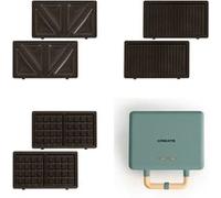 STONE STUDIO - Appareil à croque-monsieur, grill et gaufrier à plaques interchangeables Sable G