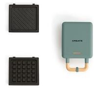 STONE STUDIO - Appareil à croque-monsieur, grill et gaufrier à plaques interchangeables